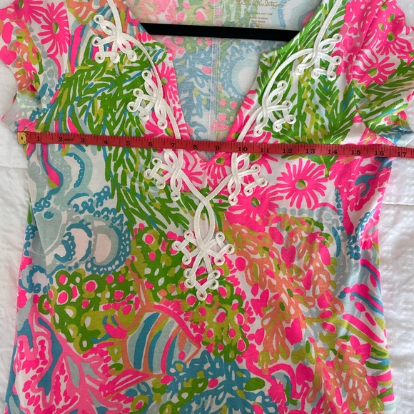 SOLD! Lilly Pulitzer Brewster Lovers Coral Dress Size Small 😎 - Picture 5 of 12